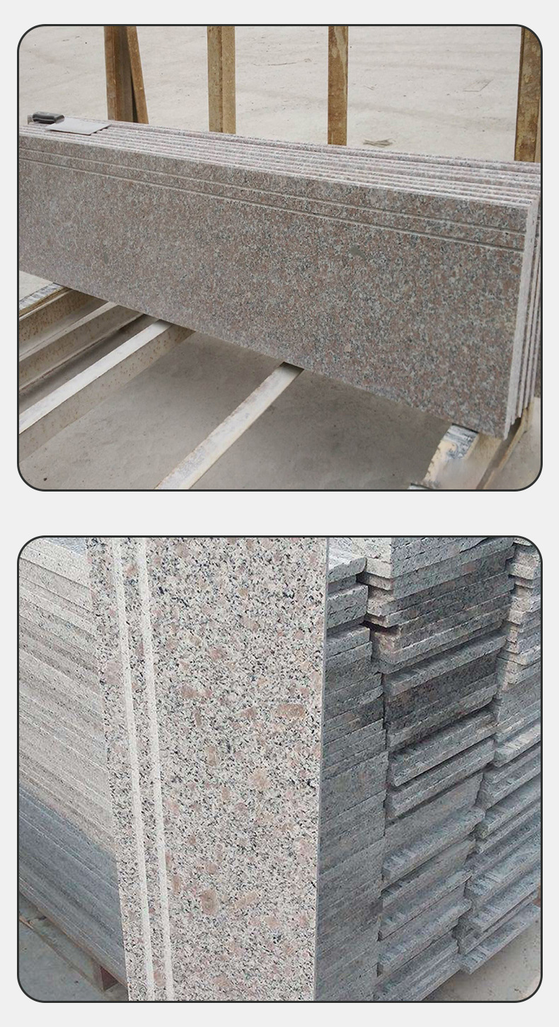 大理石樓梯踏步 戶外石材花崗巖臺(tái)階石 芝麻灰樓梯踏步廠家